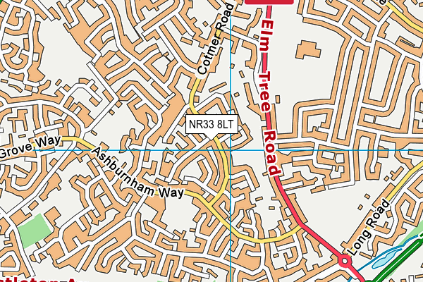 NR33 8LT map - OS VectorMap District (Ordnance Survey)
