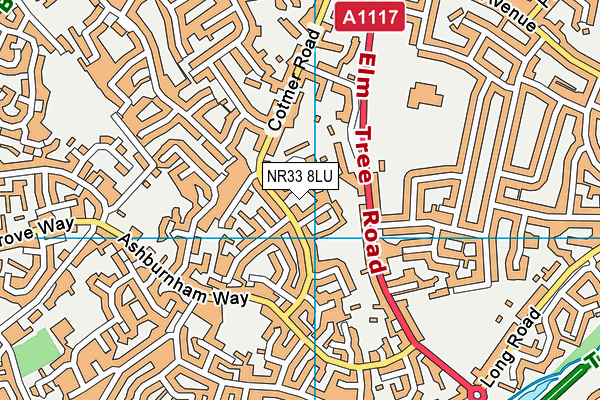 NR33 8LU map - OS VectorMap District (Ordnance Survey)