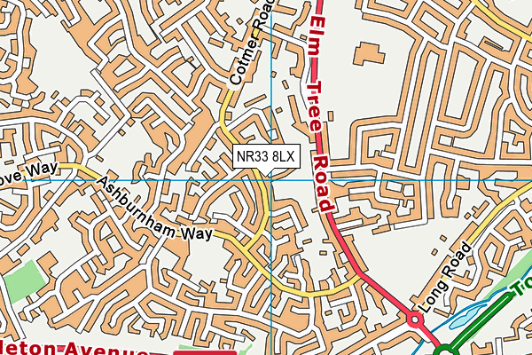 NR33 8LX map - OS VectorMap District (Ordnance Survey)