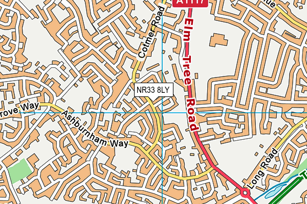NR33 8LY map - OS VectorMap District (Ordnance Survey)