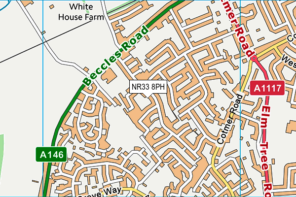 NR33 8PH map - OS VectorMap District (Ordnance Survey)