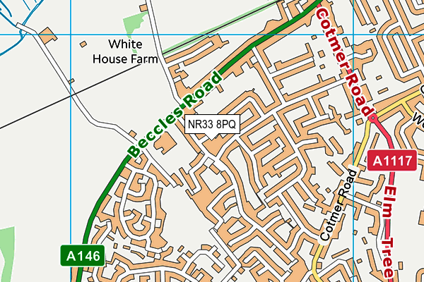 NR33 8PQ map - OS VectorMap District (Ordnance Survey)