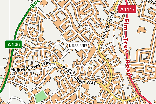 NR33 8RR map - OS VectorMap District (Ordnance Survey)