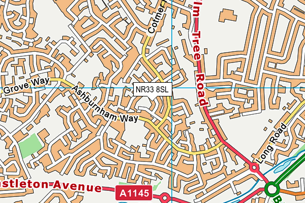 NR33 8SL map - OS VectorMap District (Ordnance Survey)