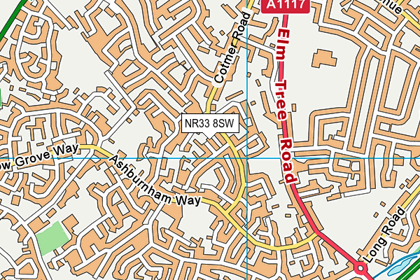 NR33 8SW map - OS VectorMap District (Ordnance Survey)