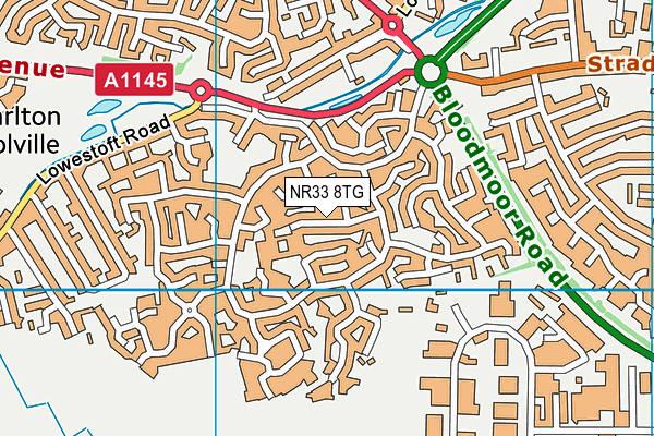 NR33 8TG map - OS VectorMap District (Ordnance Survey)