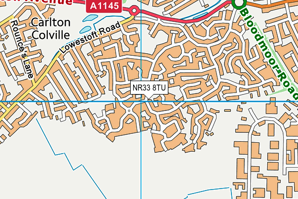 NR33 8TU map - OS VectorMap District (Ordnance Survey)