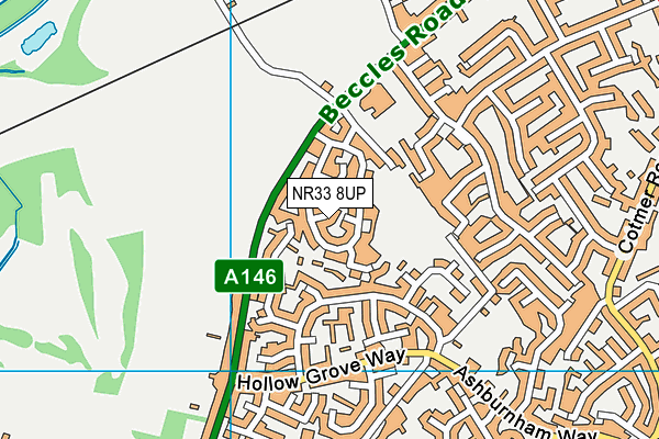 NR33 8UP map - OS VectorMap District (Ordnance Survey)