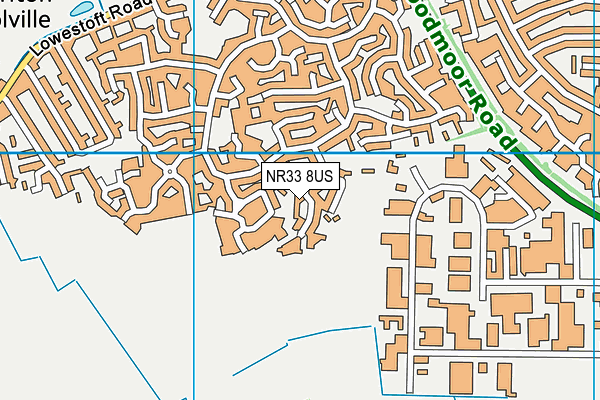 NR33 8US map - OS VectorMap District (Ordnance Survey)
