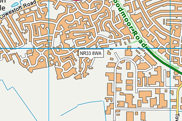 NR33 8WA map - OS VectorMap District (Ordnance Survey)