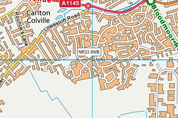 NR33 8WB map - OS VectorMap District (Ordnance Survey)