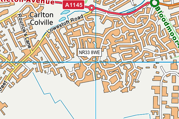 NR33 8WE map - OS VectorMap District (Ordnance Survey)