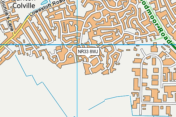NR33 8WJ map - OS VectorMap District (Ordnance Survey)