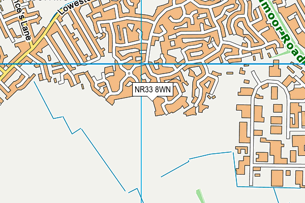 NR33 8WN map - OS VectorMap District (Ordnance Survey)