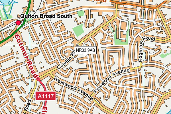 NR33 9AB map - OS VectorMap District (Ordnance Survey)