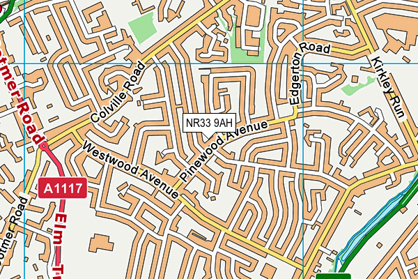 NR33 9AH map - OS VectorMap District (Ordnance Survey)