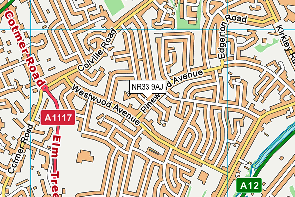 NR33 9AJ map - OS VectorMap District (Ordnance Survey)