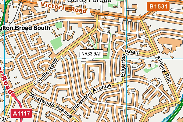 NR33 9AT map - OS VectorMap District (Ordnance Survey)