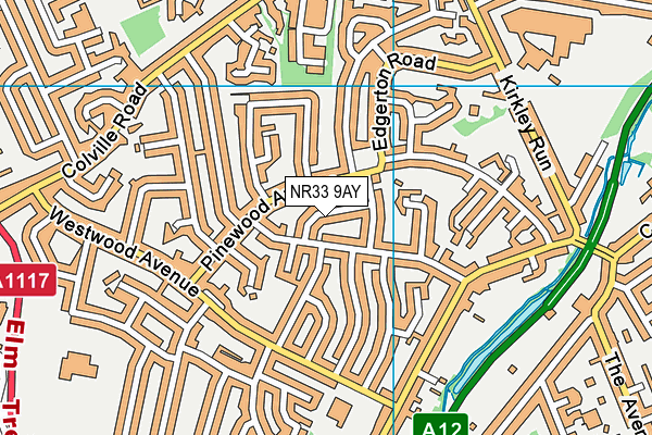 NR33 9AY map - OS VectorMap District (Ordnance Survey)