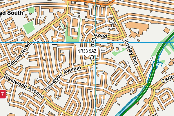 NR33 9AZ map - OS VectorMap District (Ordnance Survey)