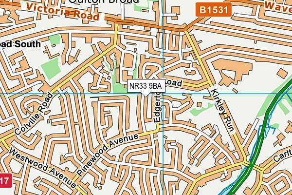 NR33 9BA map - OS VectorMap District (Ordnance Survey)