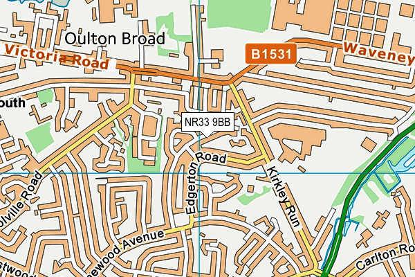 NR33 9BB map - OS VectorMap District (Ordnance Survey)
