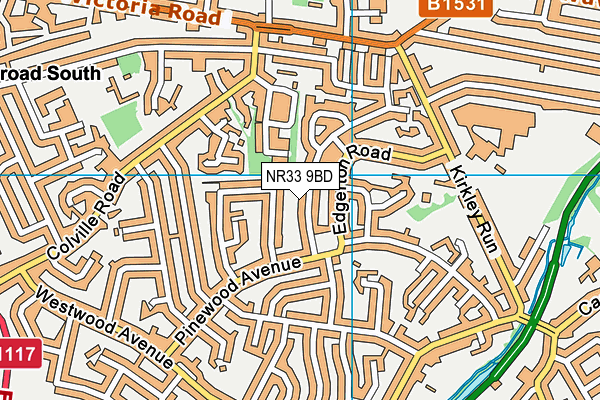 NR33 9BD map - OS VectorMap District (Ordnance Survey)