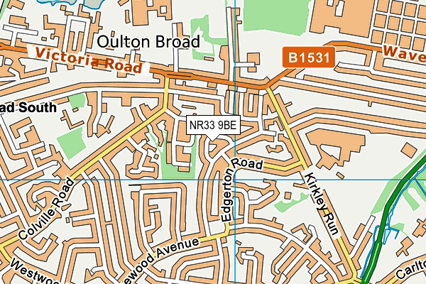 NR33 9BE map - OS VectorMap District (Ordnance Survey)