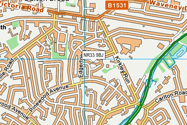 NR33 9BJ map - OS VectorMap District (Ordnance Survey)
