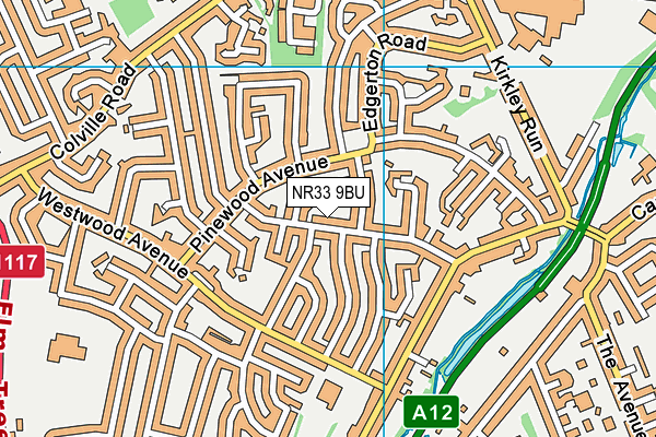 NR33 9BU map - OS VectorMap District (Ordnance Survey)