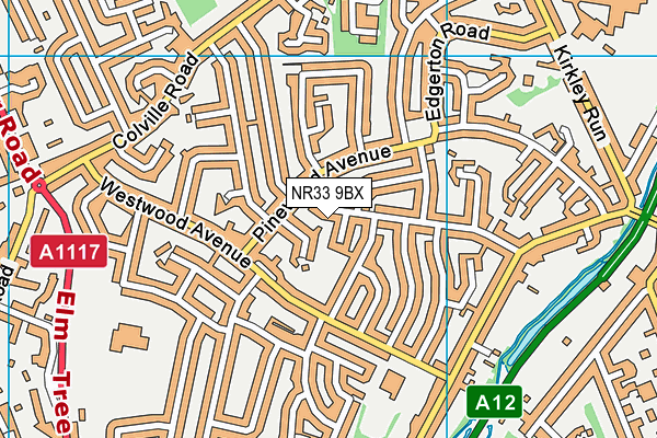 NR33 9BX map - OS VectorMap District (Ordnance Survey)