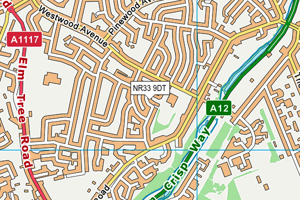 NR33 9DT map - OS VectorMap District (Ordnance Survey)