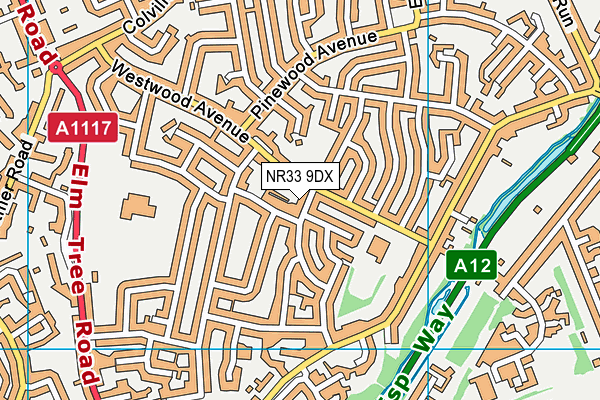 NR33 9DX map - OS VectorMap District (Ordnance Survey)