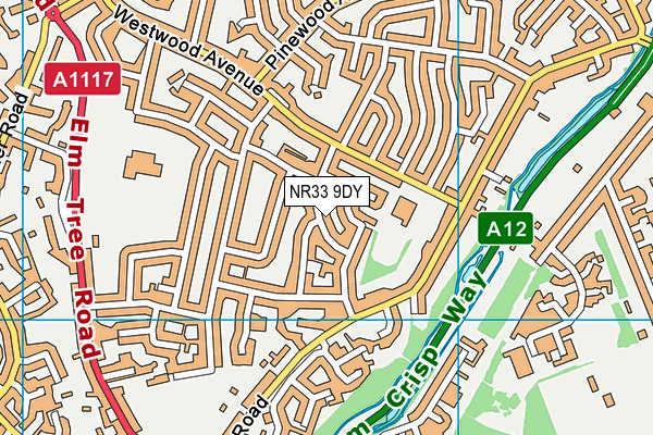 NR33 9DY map - OS VectorMap District (Ordnance Survey)