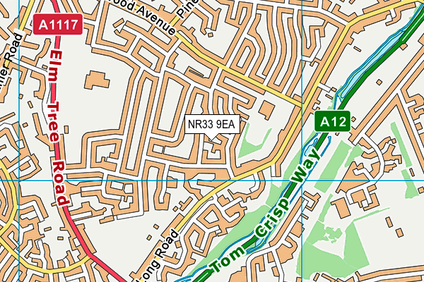 NR33 9EA map - OS VectorMap District (Ordnance Survey)