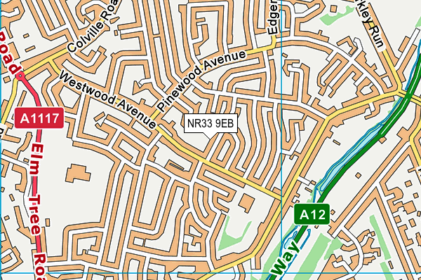NR33 9EB map - OS VectorMap District (Ordnance Survey)