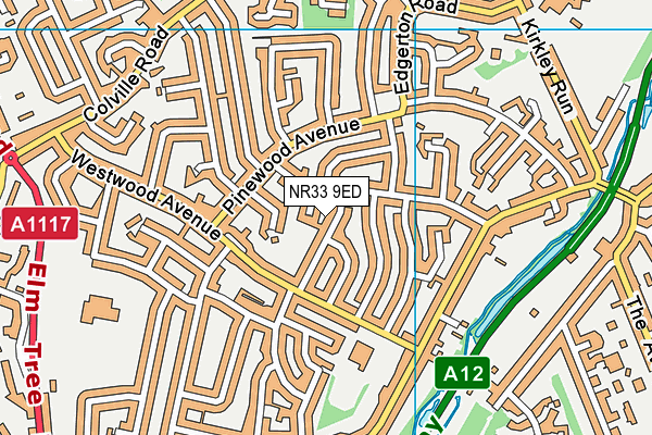 NR33 9ED map - OS VectorMap District (Ordnance Survey)
