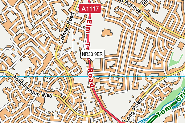 NR33 9ER map - OS VectorMap District (Ordnance Survey)