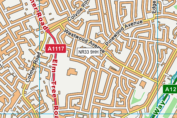 NR33 9HH map - OS VectorMap District (Ordnance Survey)