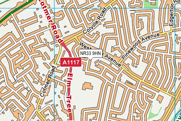 NR33 9HN map - OS VectorMap District (Ordnance Survey)