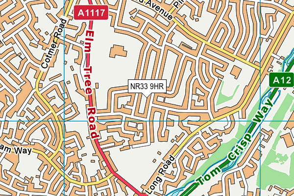 NR33 9HR map - OS VectorMap District (Ordnance Survey)
