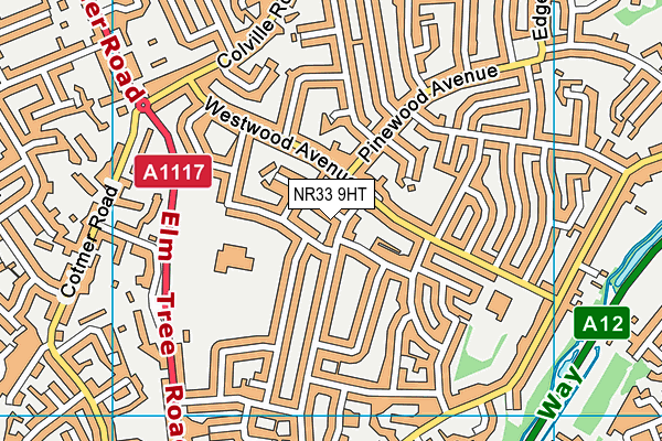 NR33 9HT map - OS VectorMap District (Ordnance Survey)