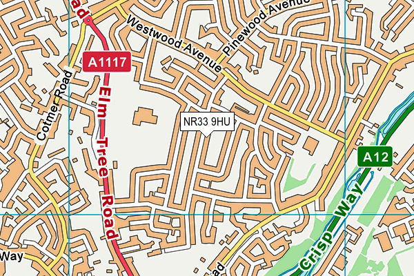 NR33 9HU map - OS VectorMap District (Ordnance Survey)