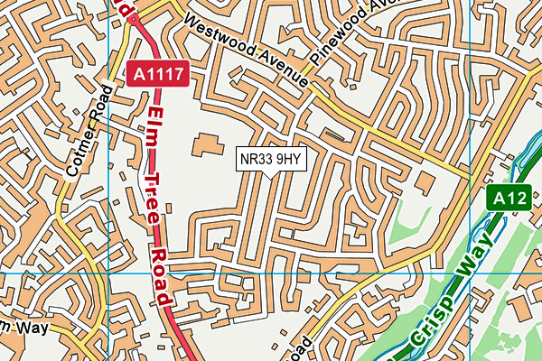 NR33 9HY map - OS VectorMap District (Ordnance Survey)