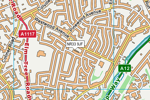 NR33 9JF map - OS VectorMap District (Ordnance Survey)