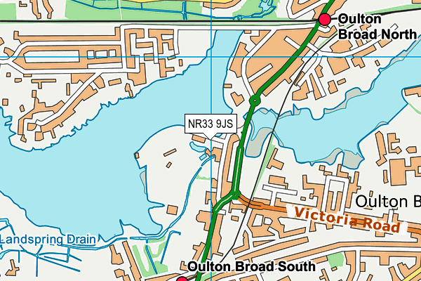 NR33 9JS map - OS VectorMap District (Ordnance Survey)