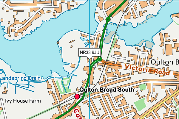 Map of THE OLD DAIRY OULTON BROAD LIMITED at district scale