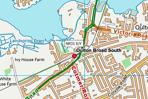 Broadland Health & Fitness (Closed) map (NR33 9JY) - OS VectorMap District (Ordnance Survey)