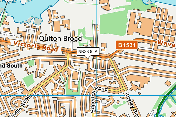 NR33 9LA map - OS VectorMap District (Ordnance Survey)