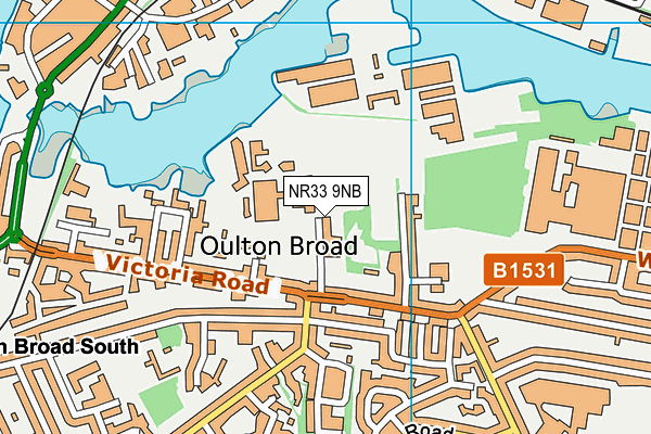NR33 9NB map - OS VectorMap District (Ordnance Survey)
